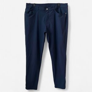 LULULEMON ABC Slim-Fit Pants True Navy Mens Size 36 Warpstreme Golf Athleisure